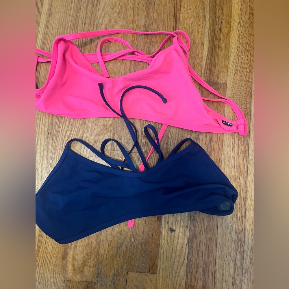 Pink and Navy Swim Tops